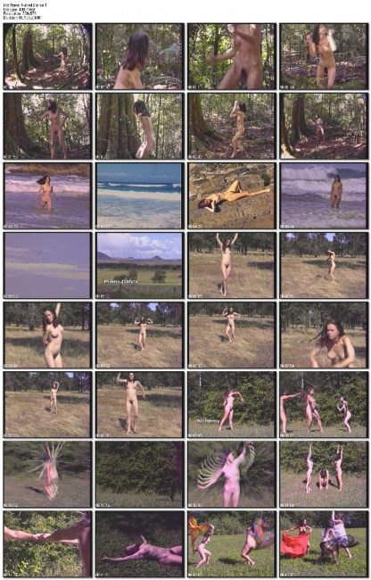 Dancing Nude in nature, young naturists