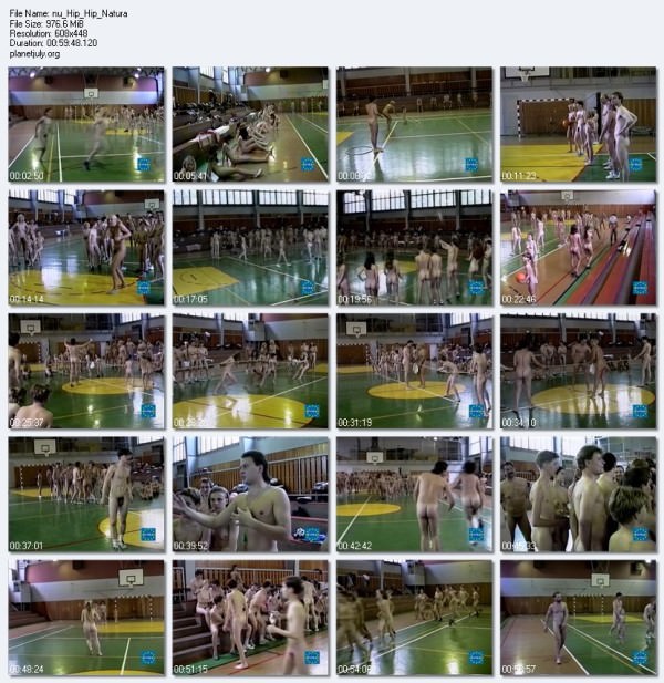 Nudists in the sports hall - Hip-Hip Natura