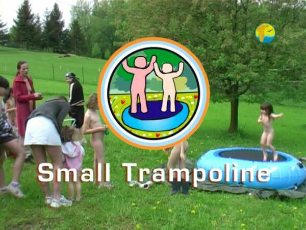 Small Trampoline - family naturism video