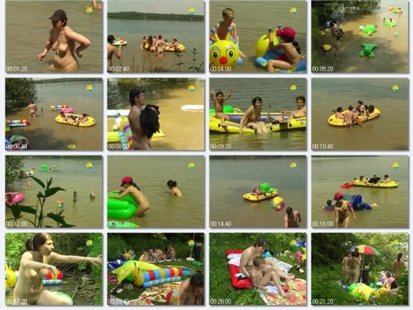 Family nudism on the lake