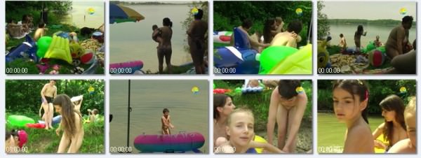 Family nudism on the lake