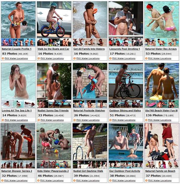 FKK water locations (set 6) - family nudism premium