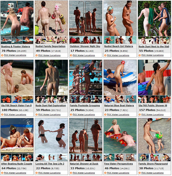 FKK water locations (set 10) - family nudism