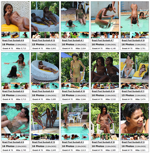 Brazil family nudism - Brazil Pool Sunbath