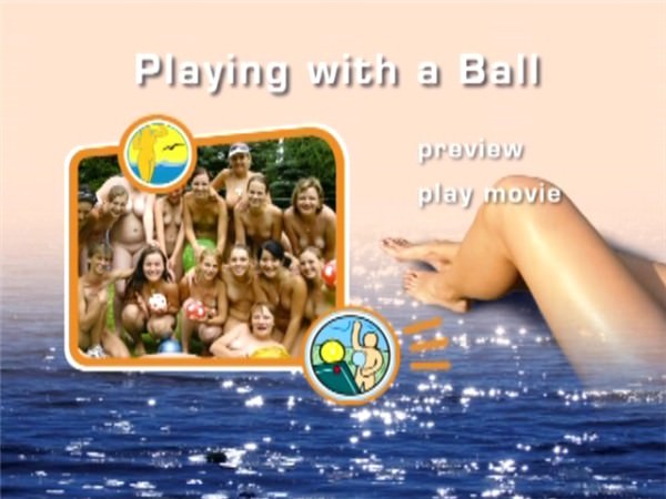 Family naturism - Playing With a Ball