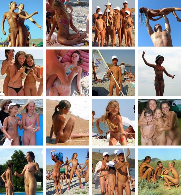 PureNudism - family photo of natural nudists