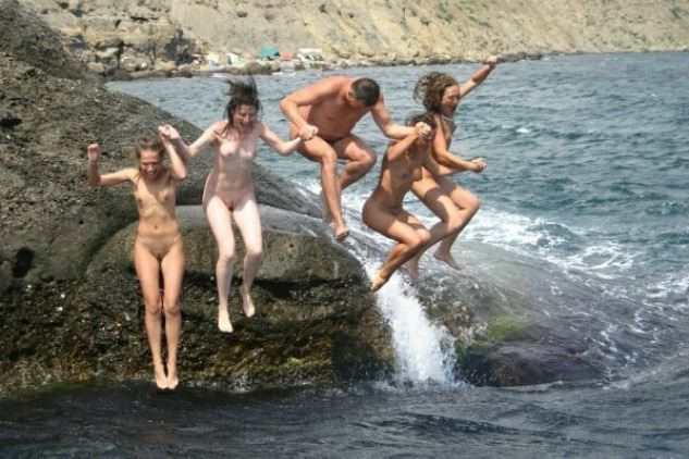 Students nudists of a photo