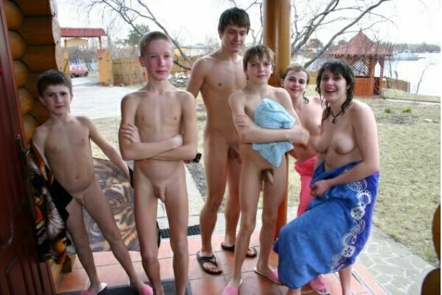 Nudism in an autumn season