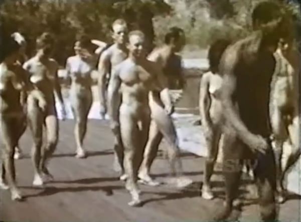 Retro family nudism - River Revels