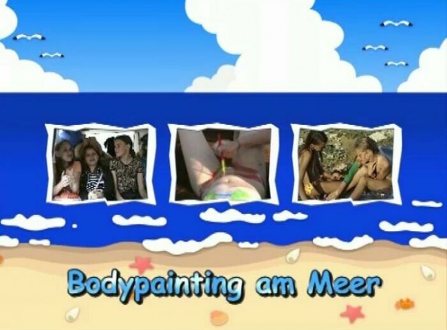 Family nudism video - Bodypainting am Meer