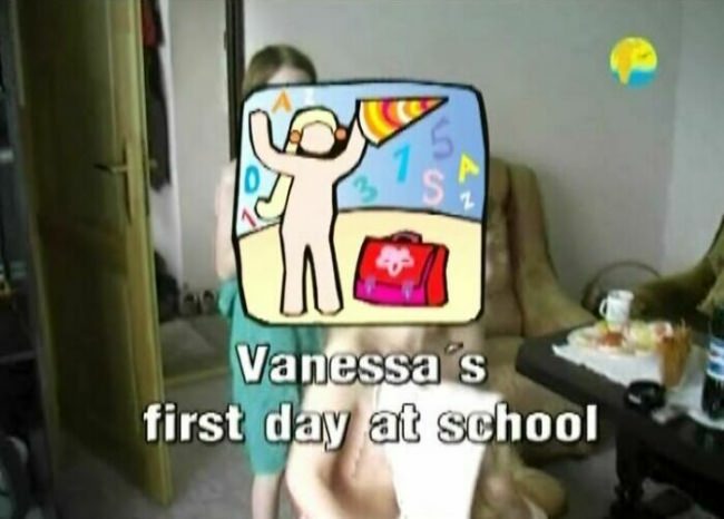 Home video naturism - Vanessa First Day At School