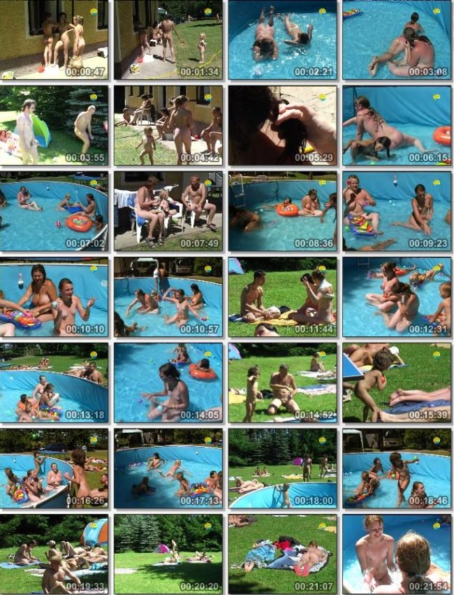 Naturism outdoors and pool - Merry Pool video