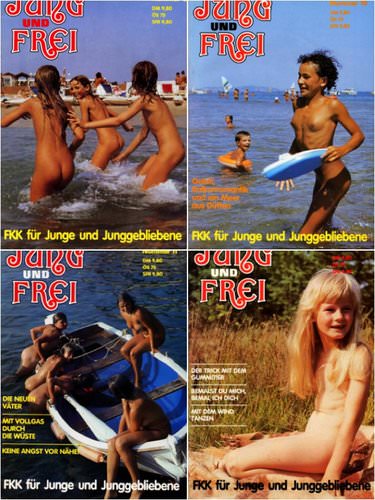 Jung und Frei - Retro nudism illustrated magazine (set 1)