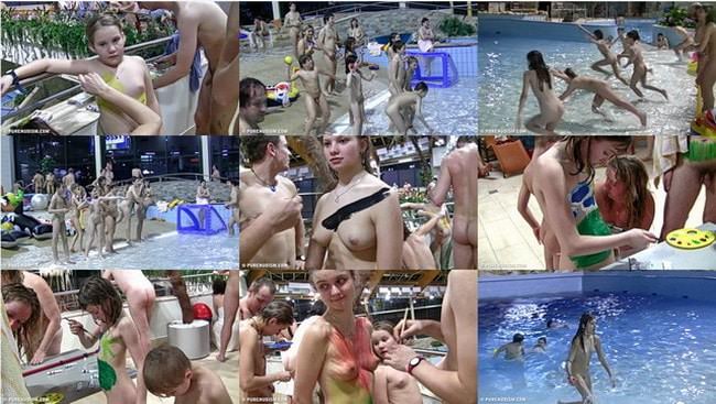 Naturists swimming in a pool naked videos